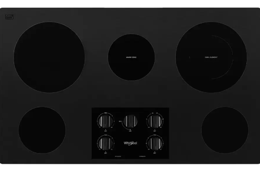 Whirlpool 36-Inch Electric Ceramic Glass Cooktop WCE55US6HB