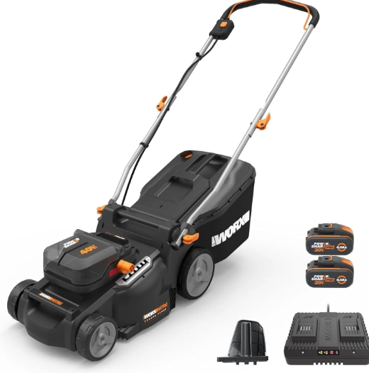 WORX Nitro 40V 16″ Cordless Lawn Mower w/Brushless Motor 2.0 & Intellicut
